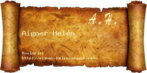 Aigner Helén névjegykártya